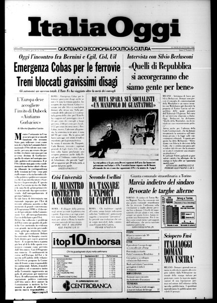 Italia oggi : quotidiano di economia finanza e politica